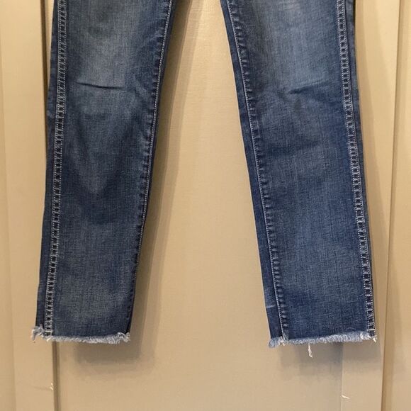 MADEWELL Slim Straight High Rise Jeans W/ Raw Hem Size 26 - Picture 5 of 9